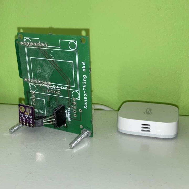 esp_bedroom setup board, no screen, slightly spaced sensors